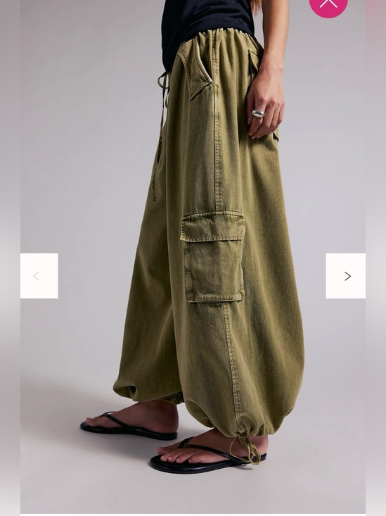 Free People Pants - Free People Bobbi Pull-On Cargo Trousers Small Army NWT